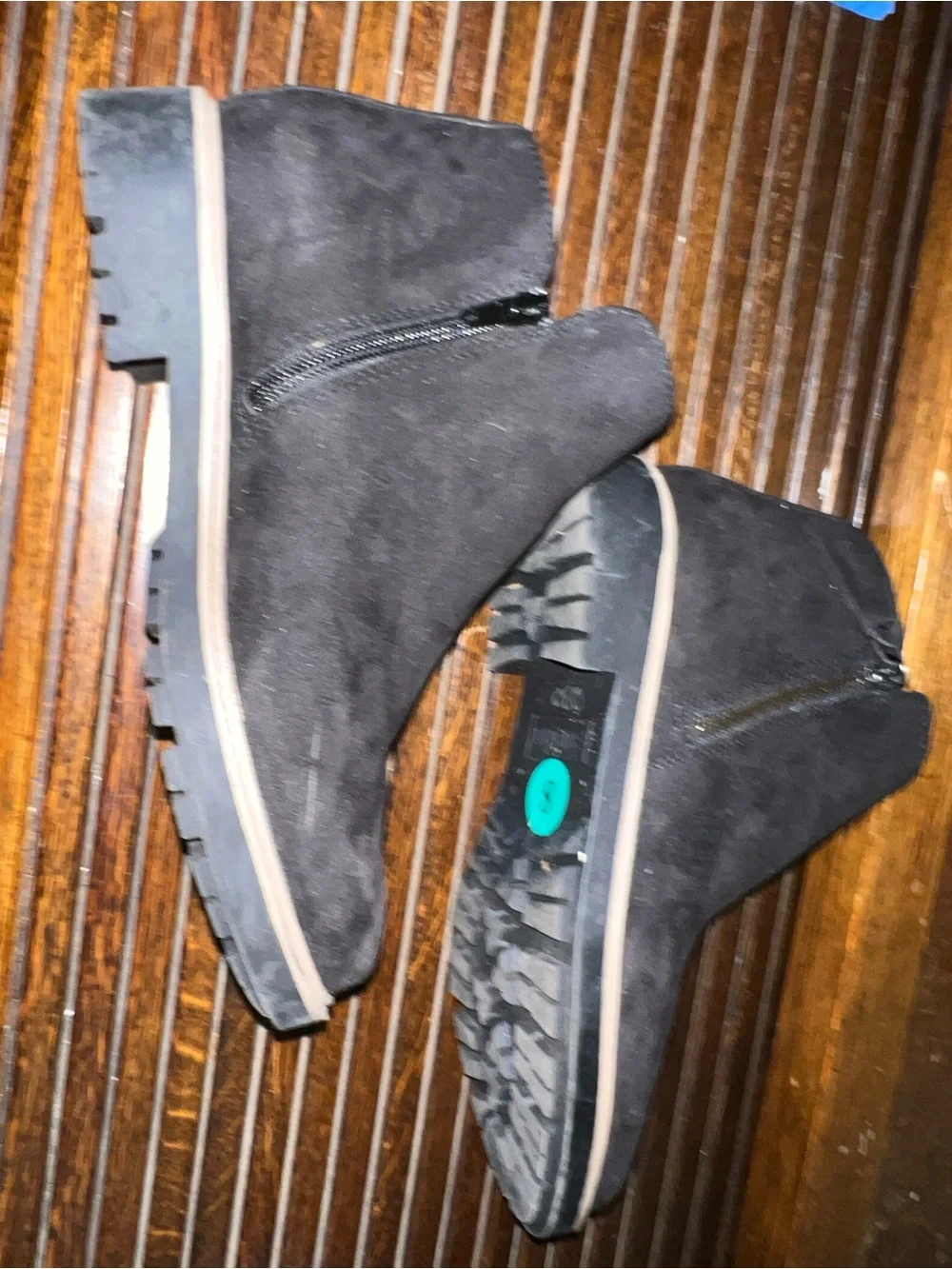 Esprit Black Suede Ankle Boots